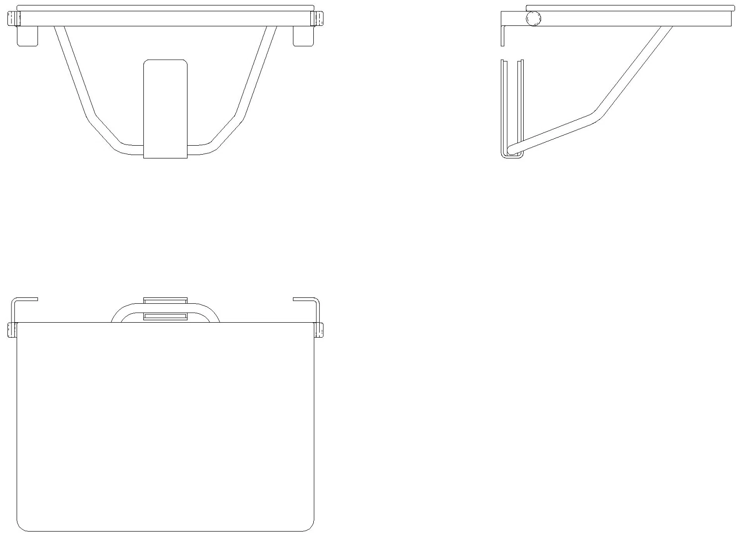 HEWI DU-Klappsitz,re-eckig(USA)Sys 900, Edelstahl,B:20 1/16 inch,T:15 3/4 inch