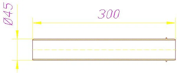 DALLMER Spülrohr, 45 x 300 mm