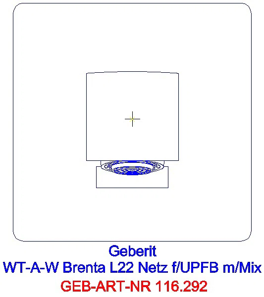GE Waschtischarmatur Brenta Wandmontage mit UP-Funktion Netz L 22cm mit Mischer_116.292.21.1_A