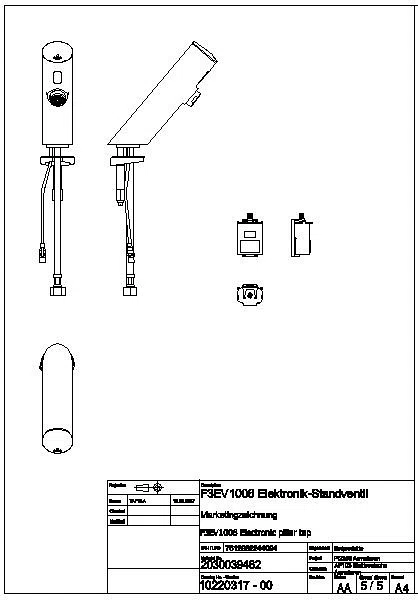 Standventil, F3, elek., o. Mischung, 3l, Batterie, F3EV1006