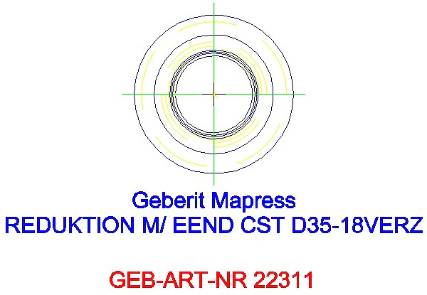 GE Mapress C-Stahl Reduktion mit Einschubende d35-18 verzinkt_22311_A