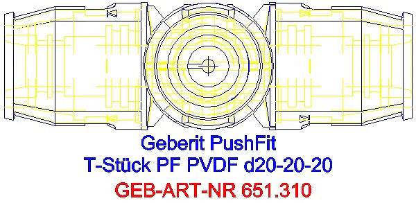 GE PushFit T-Stück egal PVDF d20-20-20_651.310.00.1_G