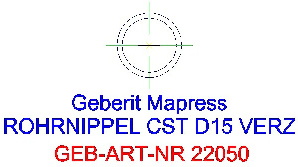 GE Mapress C-Stahl Rohrnippel außen verzinkt d15_22050_A