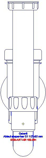 GE Rohrbogengeruchsverschluss für WT mit Rückflussverhinderung G1 1/2x50_152.861.11.1_A
