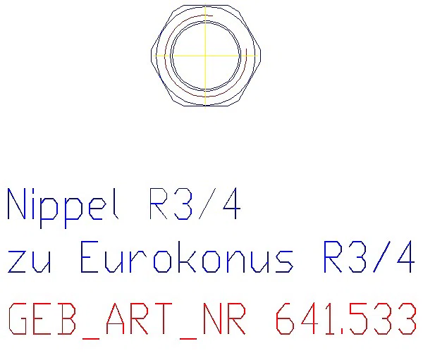GE Übergang Eurokonus mit AG Ms G3/4-EuG3/4_641.533.00.1_G