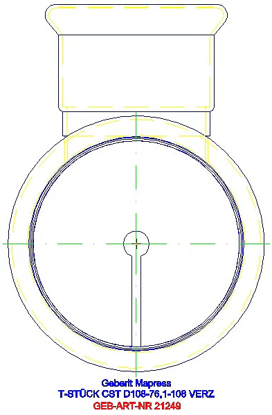 GE Mapress C-Stahl T-Stück reduziert d108-76,1-108 verzinkt_21249_L