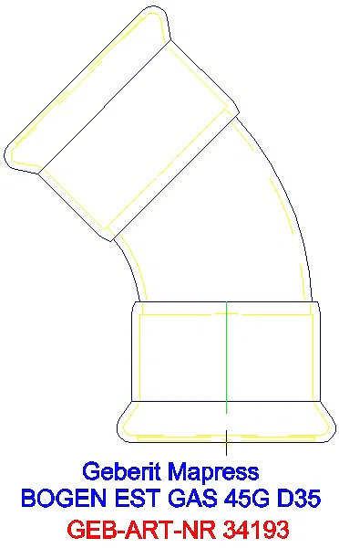 GE Mapress Edelstahl Bogen 45Gr d35 (Gas)_34193_A