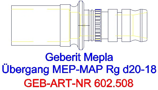GE Mepla Übergang auf Mapress mit Einschubende Rg d20-18_602.508.00.5_G