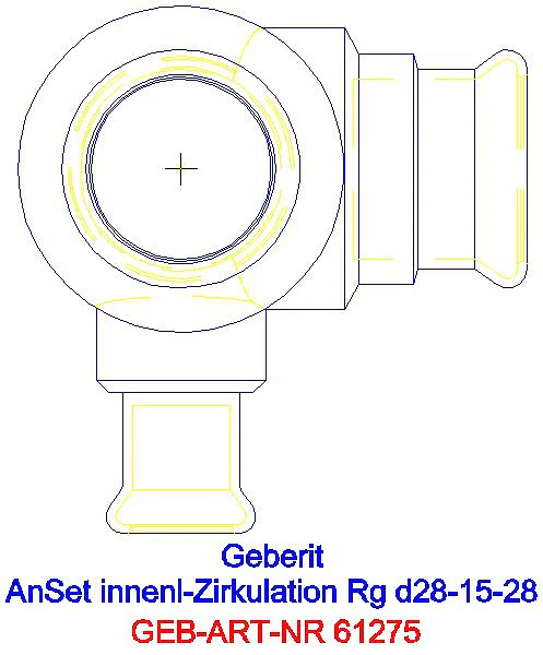 GE Mapress Anschlussset für innenliegende Zirkulation d28-15-28_61275_G