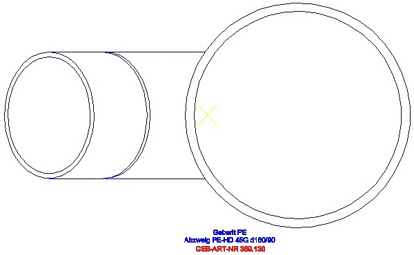 GE PE Abzweig 45Gr d160/90_369.130.16.1_G