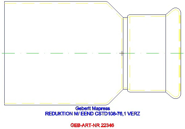 GE Mapress C-Stahl Reduktion mit Einschubende d108-76.1 verzinkt_22346_L