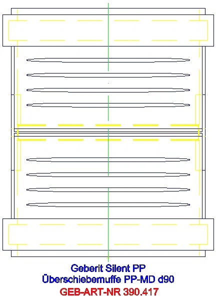 GE Silent-PP Überschiebemuffe d90_390.417.14.1_L