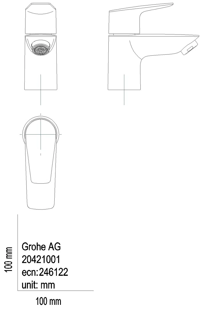 GROHE Standventil BauEdge 20421_1 XS-Size Einlochmontage chrom