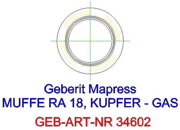 GE Mapress Kupfer Muffe (Gas) d18_34602_L