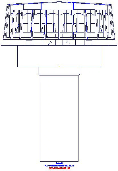 GE Pluvia Dachwassereinlauf mit Anschlussblech für Rinnen: 25l/s_359.100.00.1_A