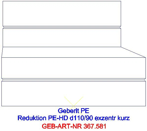 GE PE Reduktion exzentrisch kurz d110/90_367.581.16.1_A