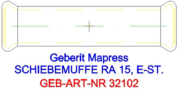 GE Mapress Edelstahl Schiebemuffe d15_32102_A