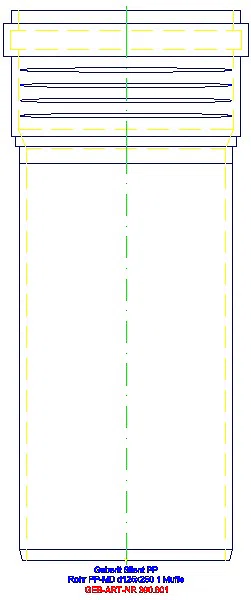 GE Silent-PP Rohr mit Muffe d125x4,2 L:25cm_390.601.14.1_A