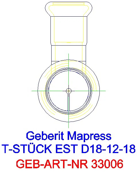 GE Mapress Edelstahl T-Stück reduziert d18-12-18_33006_L