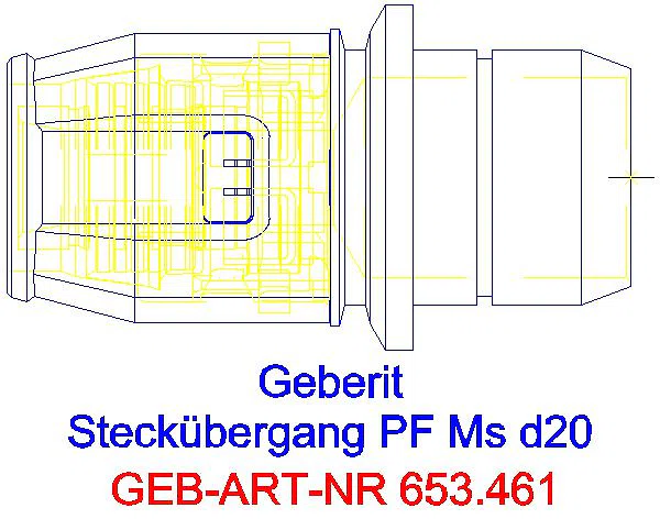 GE PushFit Übergang auf Verteiler mit Steckanschluss Ms d20_653.461.00.1_L