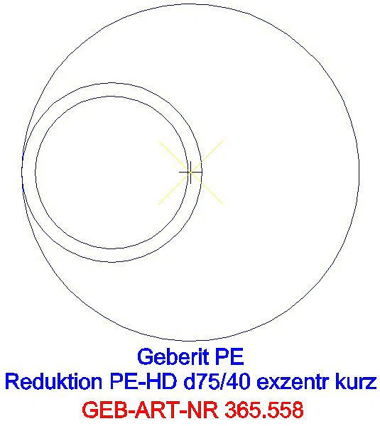 GE PE Reduktion exzentrisch kurz d75/40_365.558.16.1_G