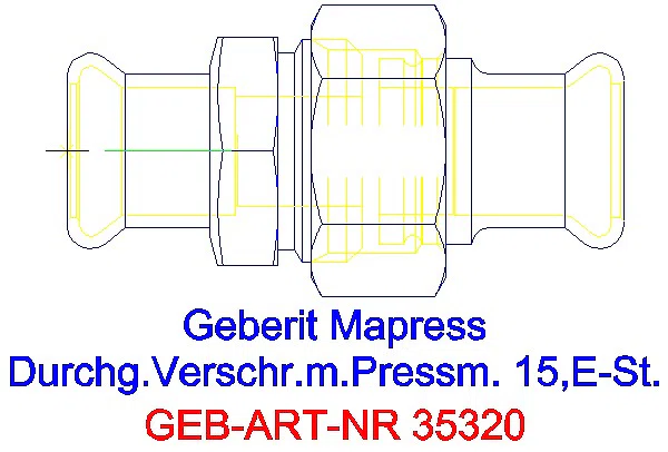 GE Mapress Edelstahl Verschraubung d15_35320_A