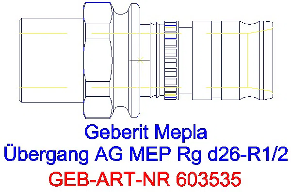 GE Mepla Übergang mit AG Rg d26-R1/2_603.535.00.5_G