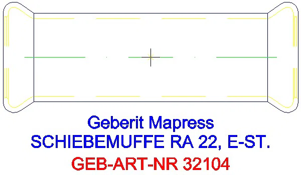 GE Mapress Edelstahl Schiebemuffe d22_32104_G