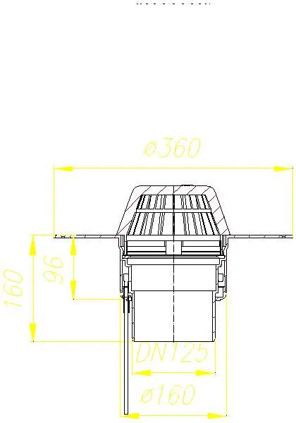 DALLMER Dachablauf 62 H PVC, beheizt, DN 125