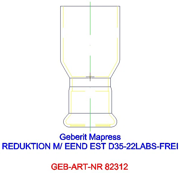 GE Mapress Edelstahl Reduktion mit Einschubende (LABS-frei) d35-22_82312_G