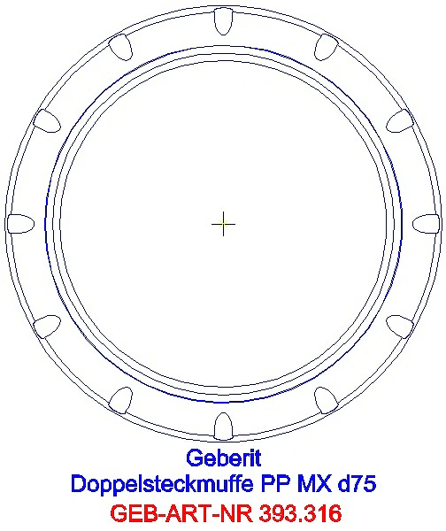 GE Silent-Pro Doppelsteckmuffe d75mm_393.316.14.1_G