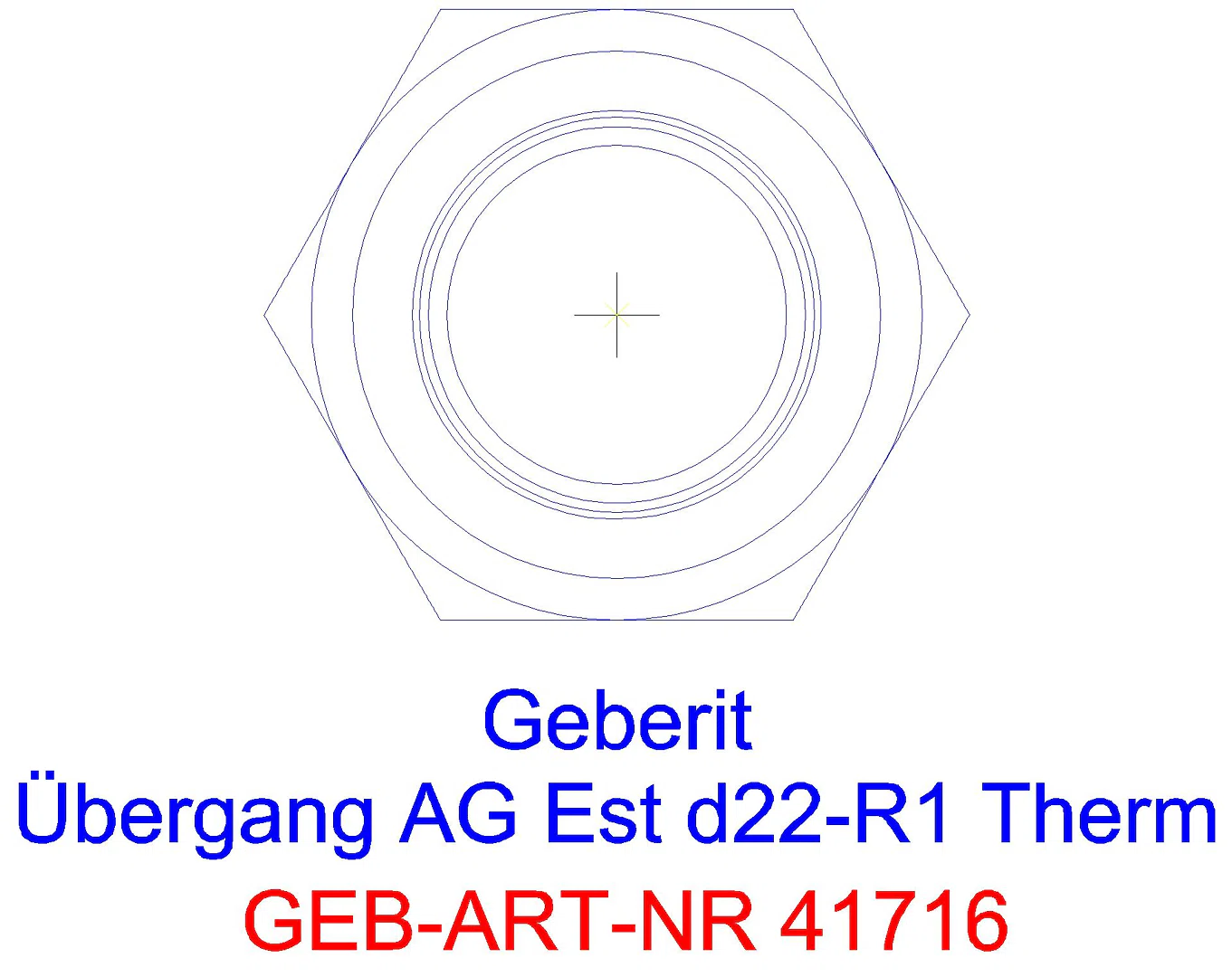 GE Mapress Therm Übergang mit AG d22-R1/2_41716_l