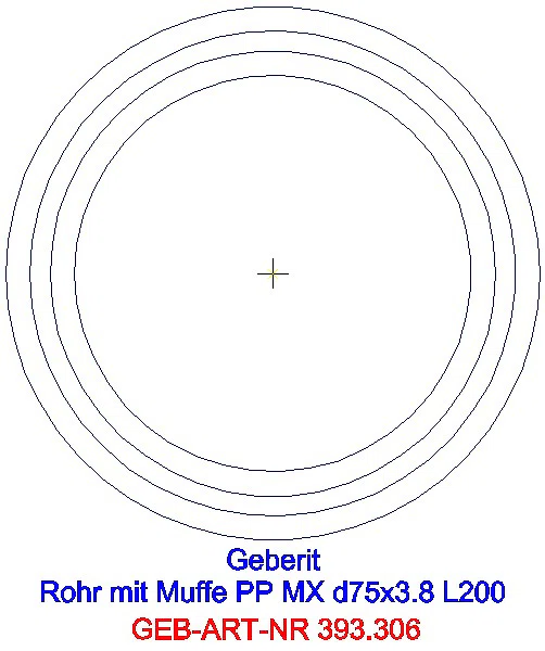 GE Silent-Pro Rohr mit Muffe d75mm L200cm_393.306.14.1_A