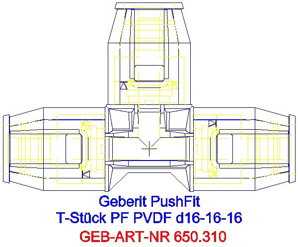 GE PushFit T-Stück egal PVDF d16-16-16_650.310.00.1_A