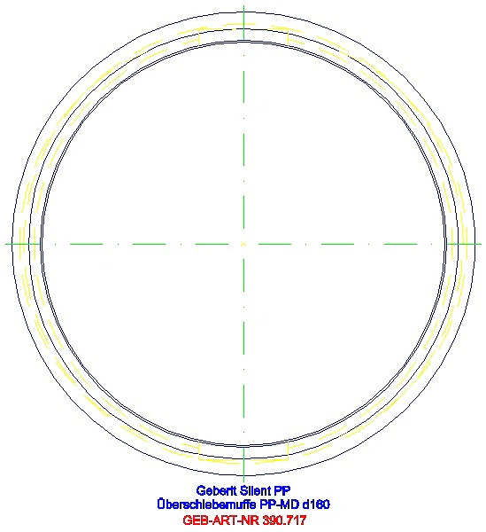 GE Silent-PP Überschiebemuffe d160_390.717.14.1_G