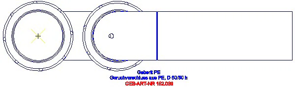 GE Rohrbogengeruchsverschluss für Becken D50/50 Einlauf verti. und Abgang horiz._152.039.16.1_G