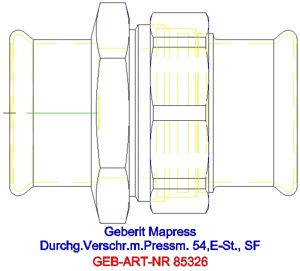 GE Mapress Edelstahl Verschraubung (LABS-frei) d54_85326_G