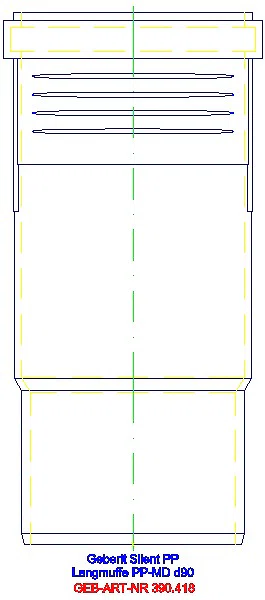 GE Silent-PP Langmuffe d90_390.418.14.1_L