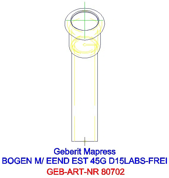 GE Mapress Edelstahl Bogen 45Gr d15 mit Einschubende (LABS-frei)_80702_L