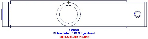 GE Silent-db20 Rohrschelle gedämmt mit Gewindemuffe G1 d178_315.813.26.1_G