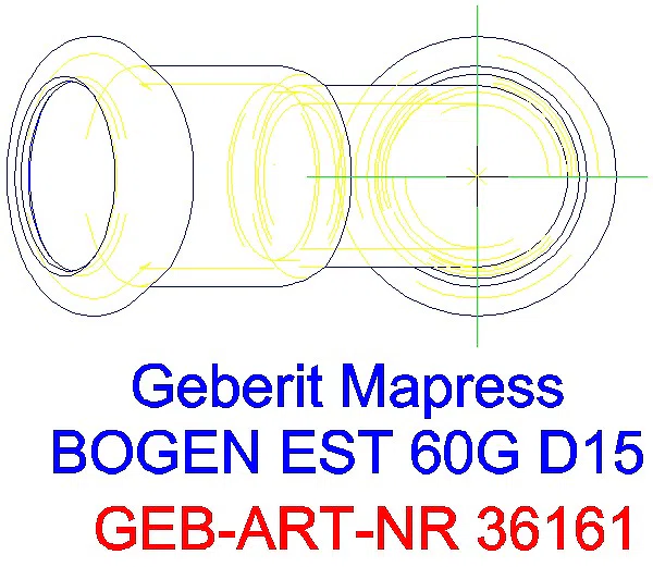 GE Mapress Edelstahl Bogen 60Gr d15_36161_G
