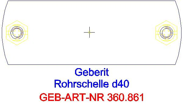 GE Pluvia Rohrschelle d40_360.861.00.1_G