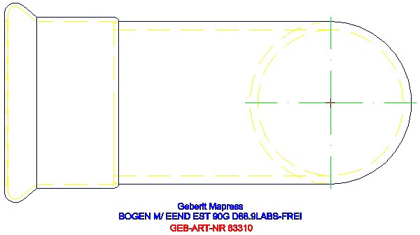 GE Mapress Edelstahl Bogen 90Gr d88,9 mit Einschubende (LABS-frei)_83310_G