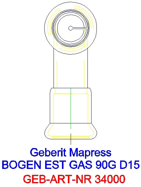GE Mapress Edelstahl Bogen 90Gr d15 (Gas)_34000_L