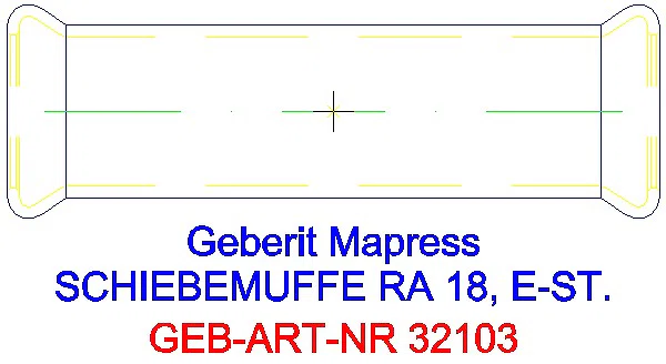 GE Mapress Edelstahl Schiebemuffe d18_32103_G