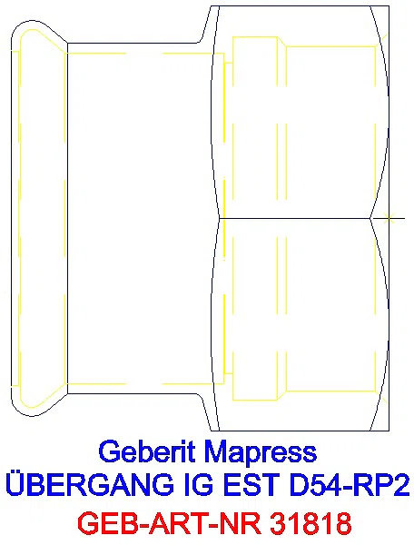 GE Mapress Edelstahl Übergang mit IG d54-Rp2_31818_A