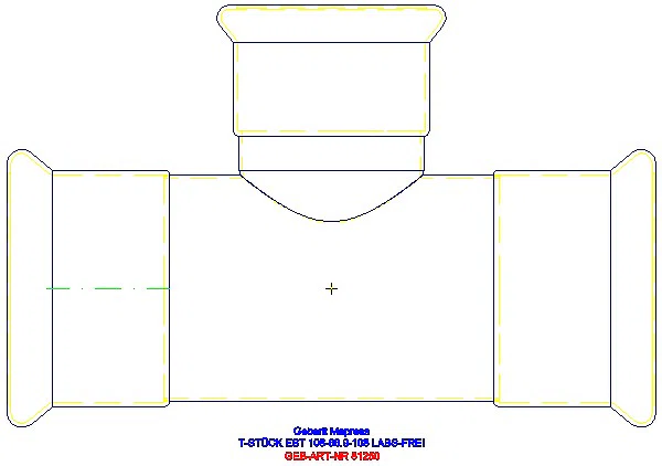 GE Mapress Edelstahl T-Stück reduziert (LABS-frei) d108-88,9-108_81250_A