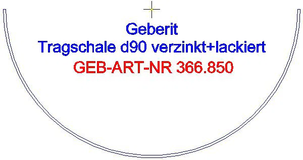 GE Tragschale verzinkt und lackiert DN 90_366.850.00.1_A