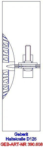 GE Silent-PP Haltekralle d125_390.608.14.1_A