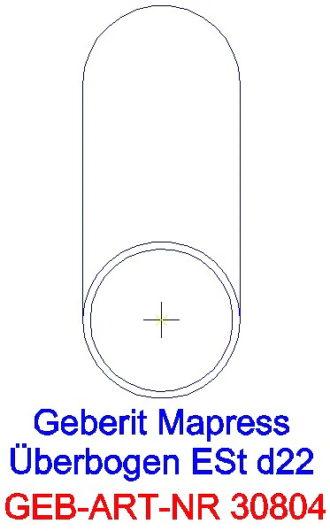 GE Mapress Edelstahl Überbogen d22_30804_L